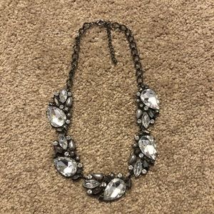Gray statement necklace